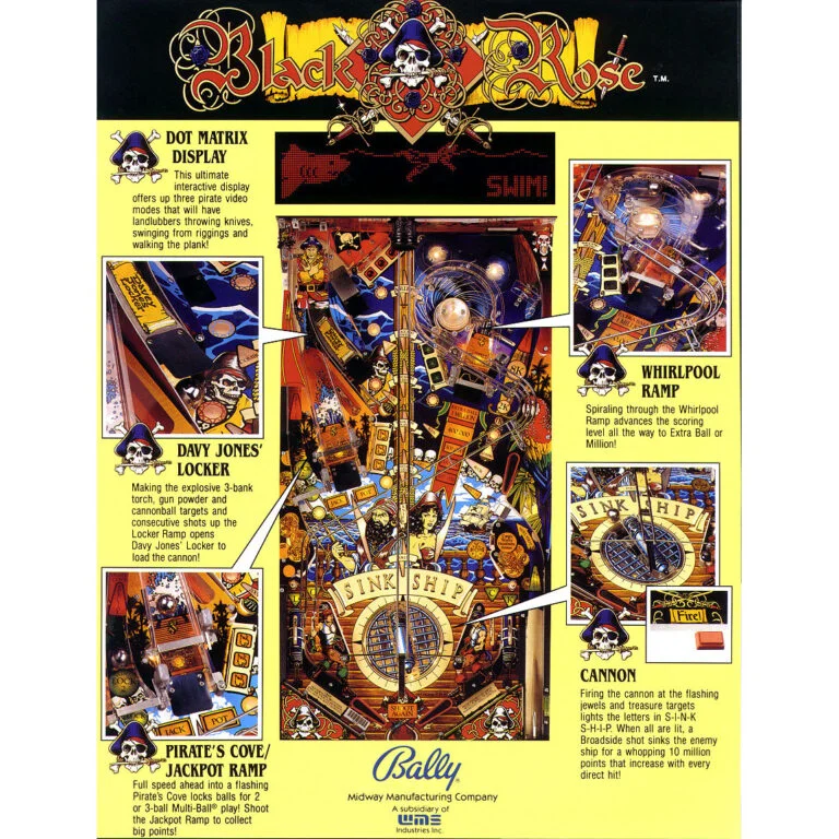 Black Rose Pinball Machine by Bally - Image 3