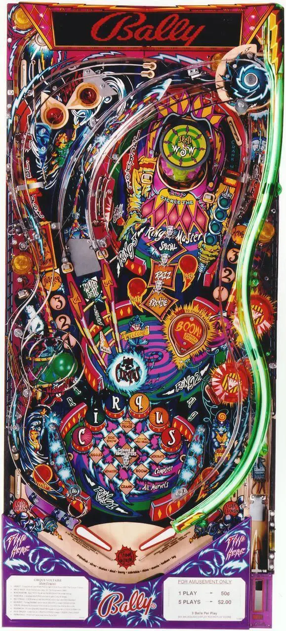 Cirqus Voltaire Pinball Machine by Bally - Image 2